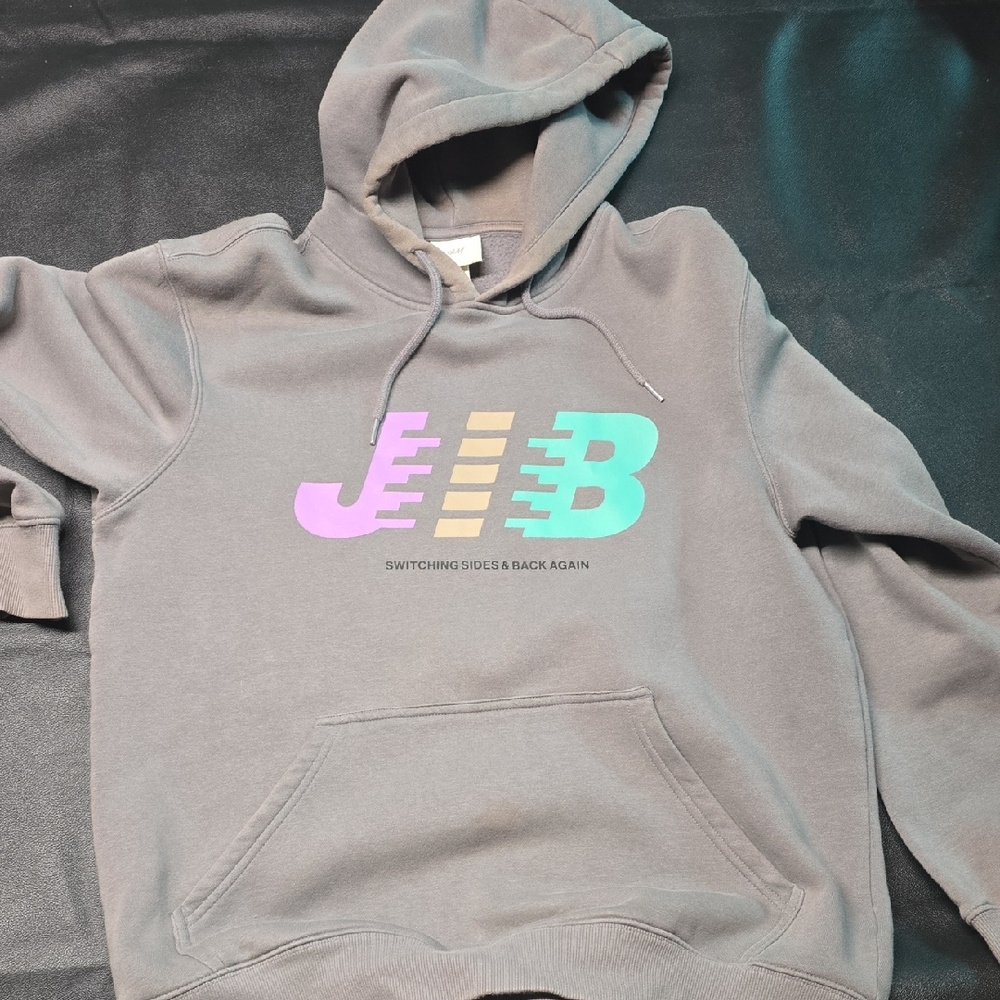 H&M Gray Hoodie with Multicolor Graphic